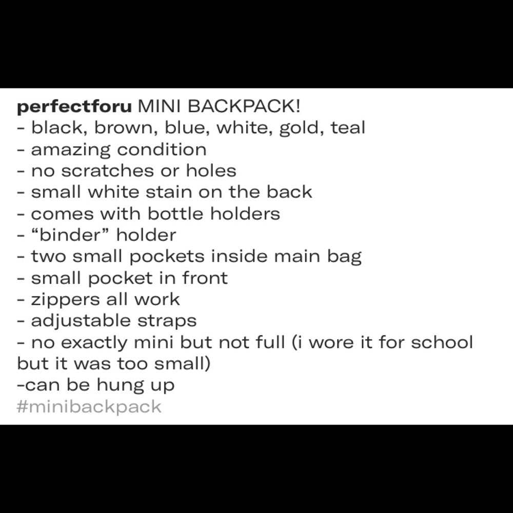 MINI BACKPACK! ππ - Picture 6 of 6